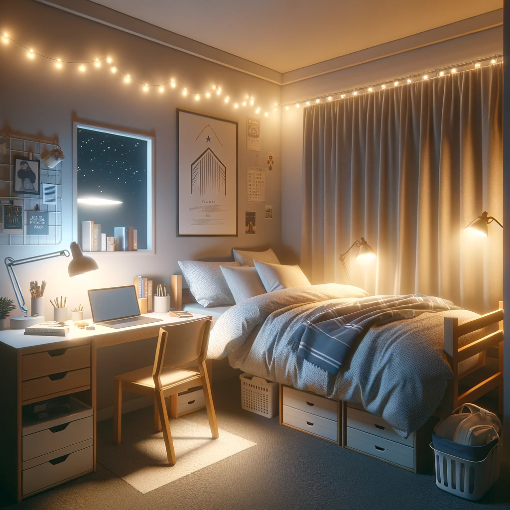 https://bedlycomfortproducts.com/cdn/shop/articles/DALL_E_2023-11-12_15.46.12_-_A_clean_and_tidy_college_dorm_room_at_night._The_room_is_well-organized_with_a_neatly_made_bed_a_clean_desk_with_a_laptop_and_some_books_and_a_poste_1024x1024.png?v=1699821984