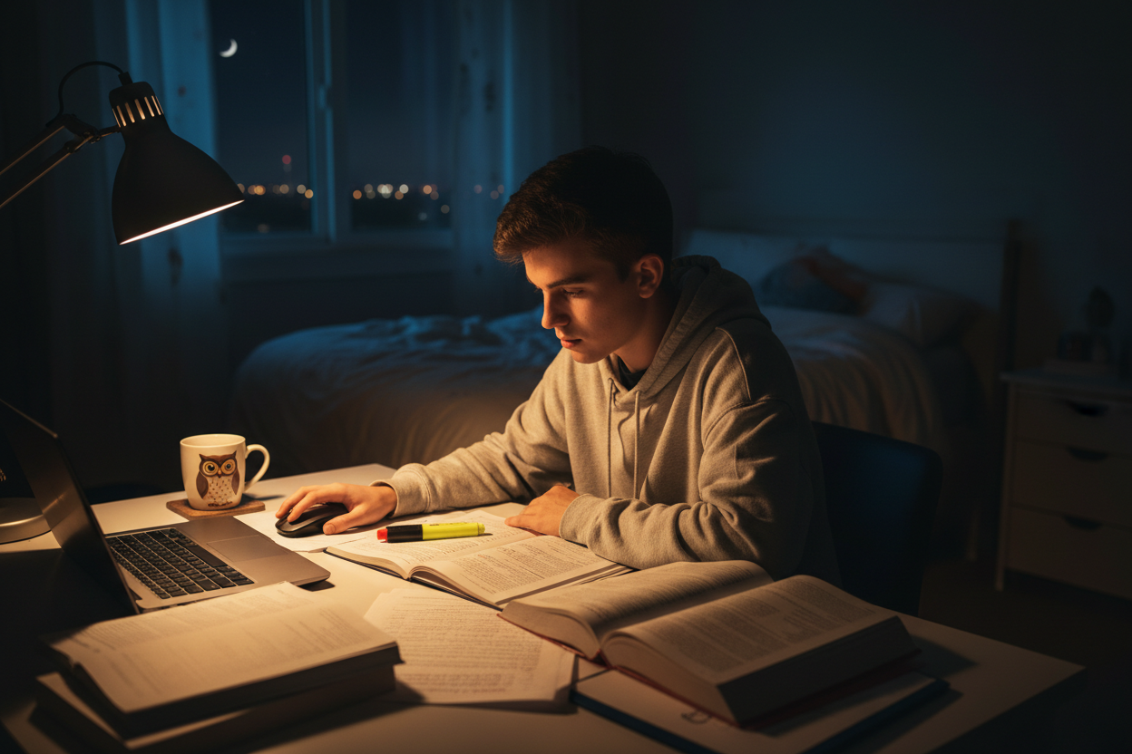 Why College Students Are Productive at Night — and Exhausted in the Morning