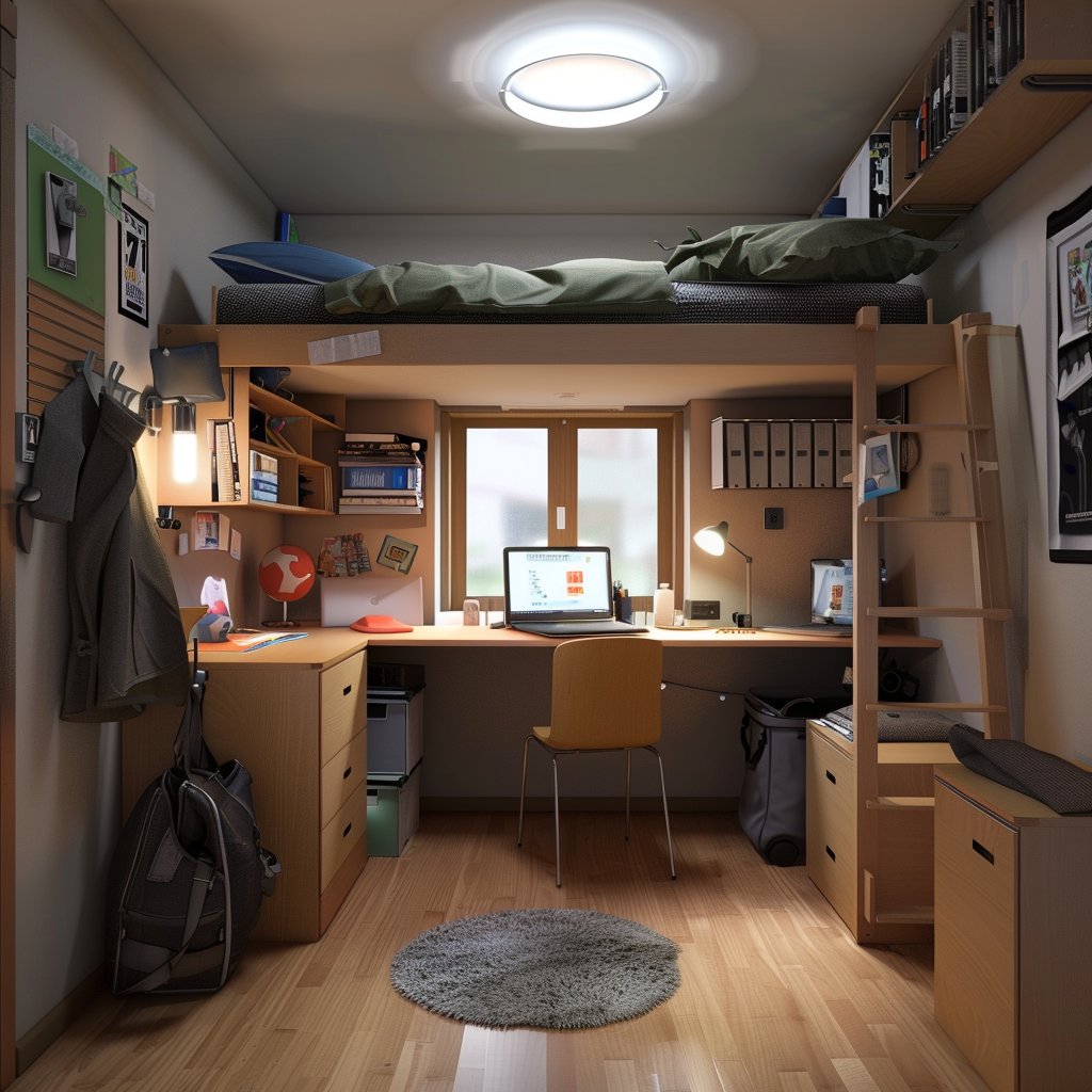 comfortable dorm room